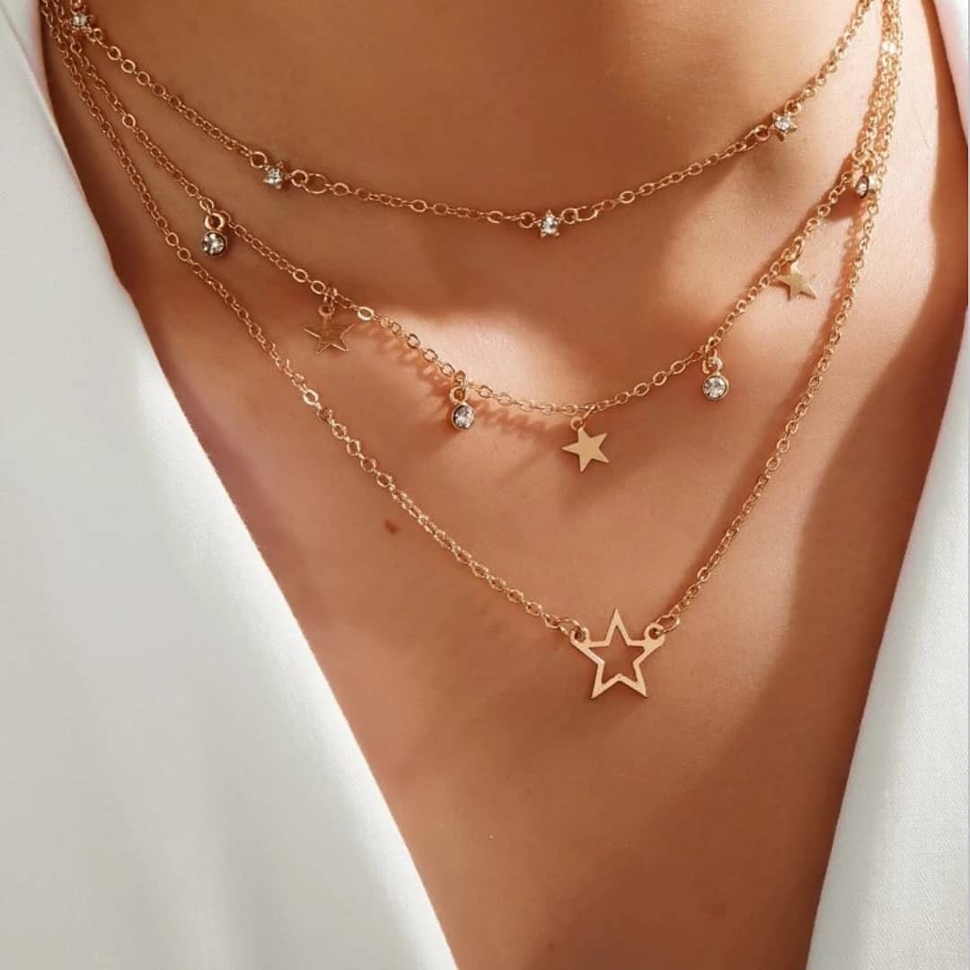 Golden starr necklace